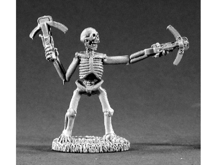 Skeleton with hand crossbows