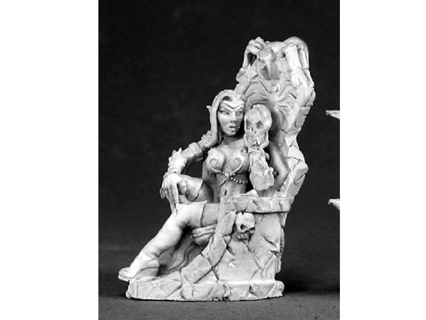 Dark Elf Queen on Throne