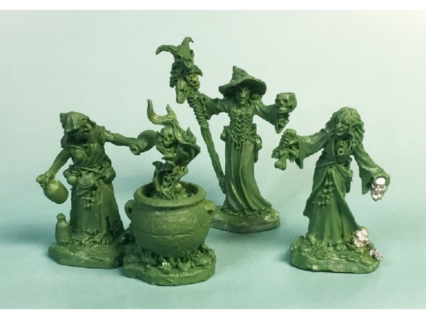 Witches Coven (3) and Cauldron