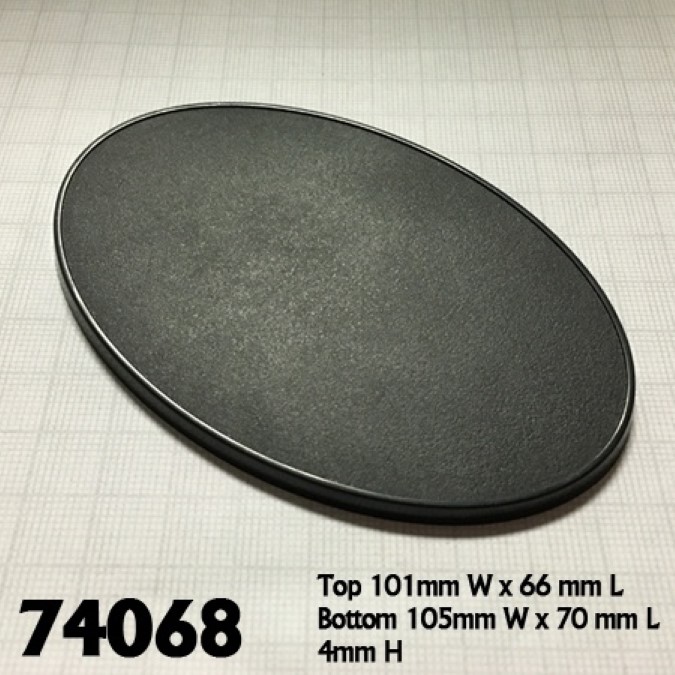 Reaper Miniatures 105mm x 70mm Oval Bases (Pack of 4)