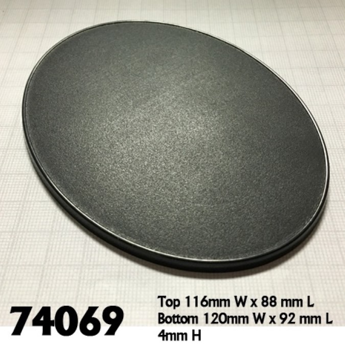 Reaper Miniatures 120mm x 92mm Oval Bases (Pack of 4)