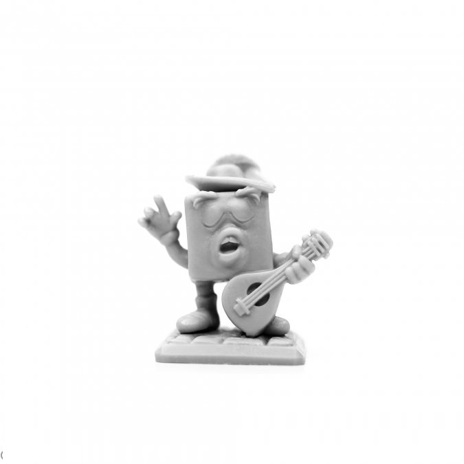 1 x ALEON the BARD D6 - BONES REAPER miniature figure jdr rpg dice dé 77647