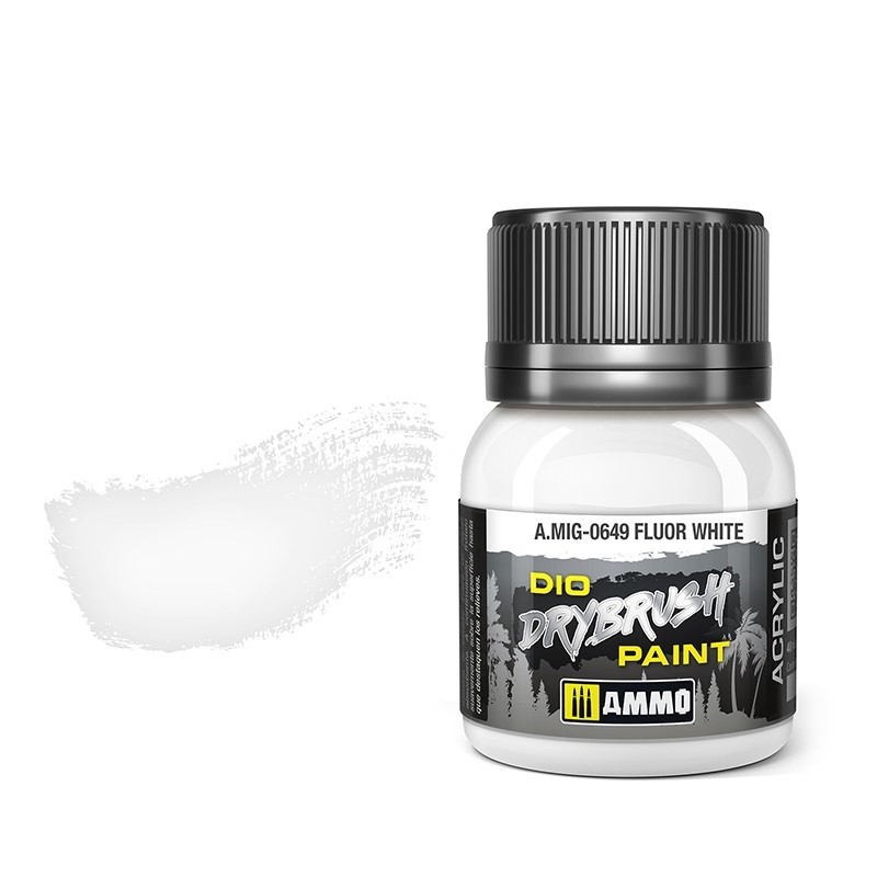 Mig Fluor White paint pot