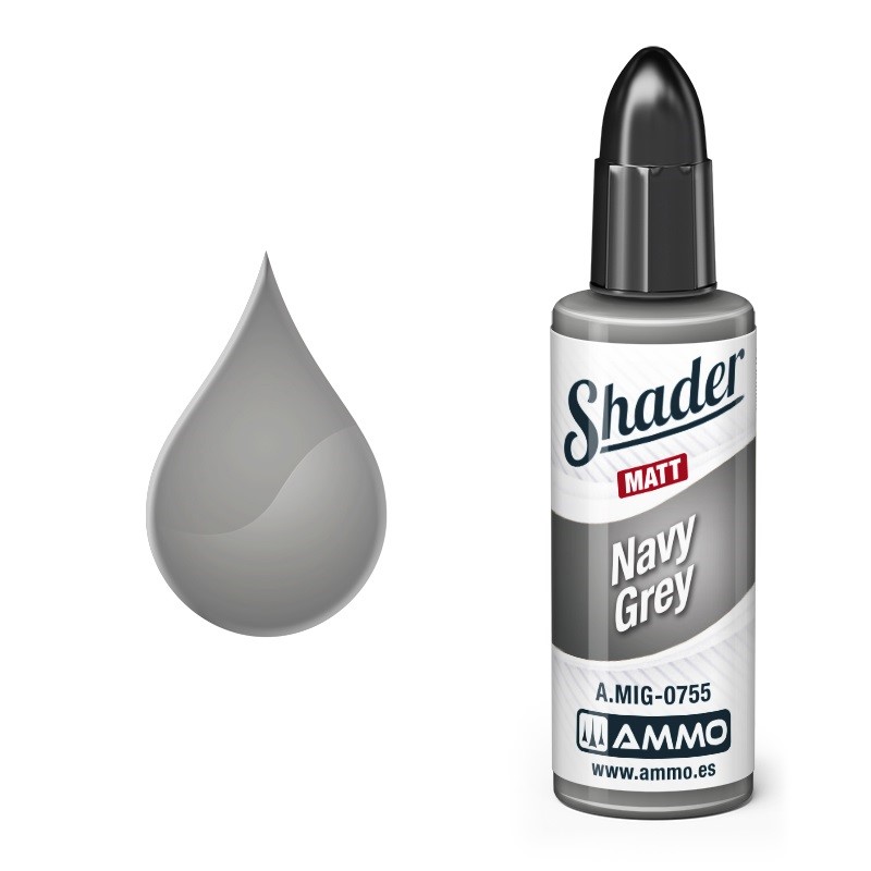 Mig Jimenez A.MIG-0906 Acrylfarbe „Grey Shadow“ – 17 Ml, Wasserlöslich, Ungiftig, Made In Spain