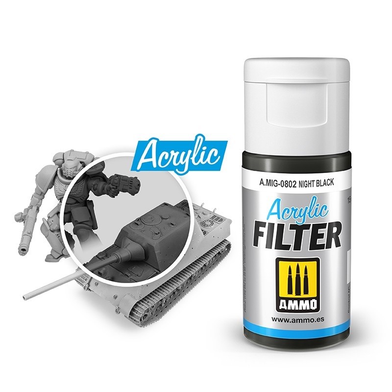 Mig Acrylic Filter 0802 Night Black paint pot