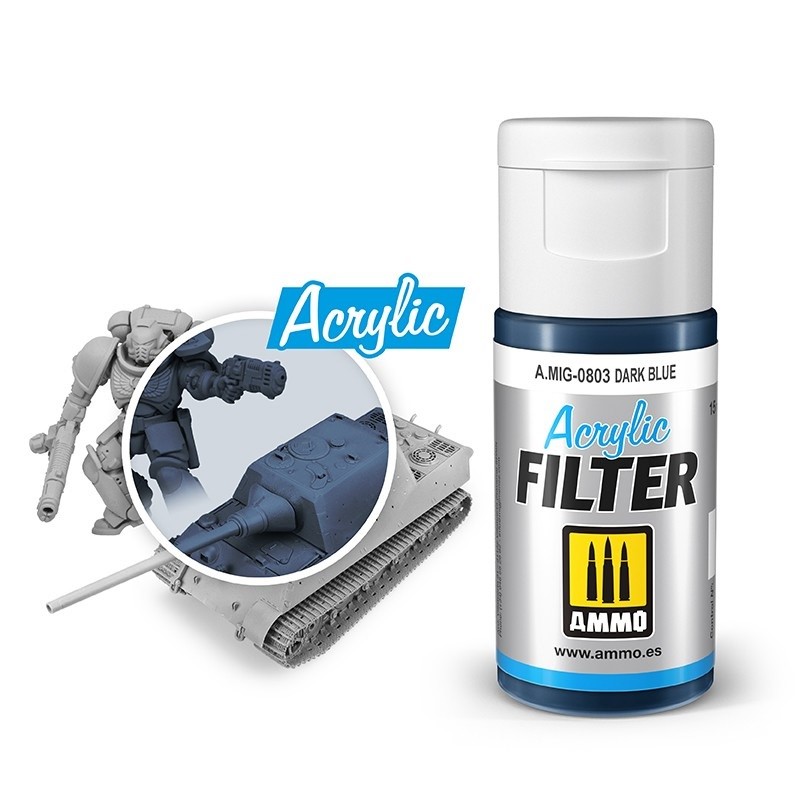 Mig Acrylic Filter 0803 Dark Blue paint pot