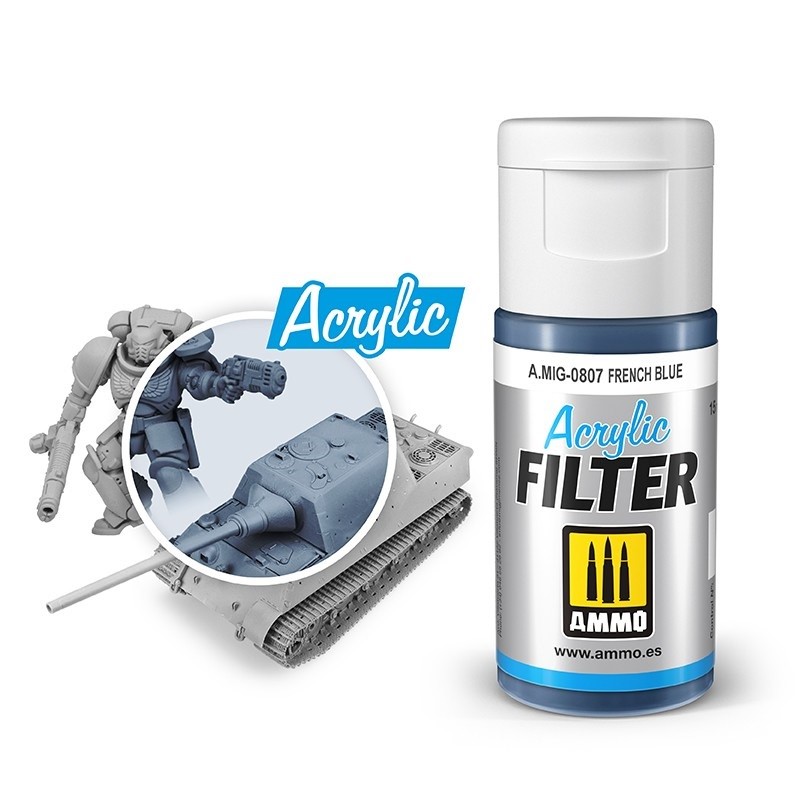 Mig Acrylic Filter 0807 French Blue paint pot