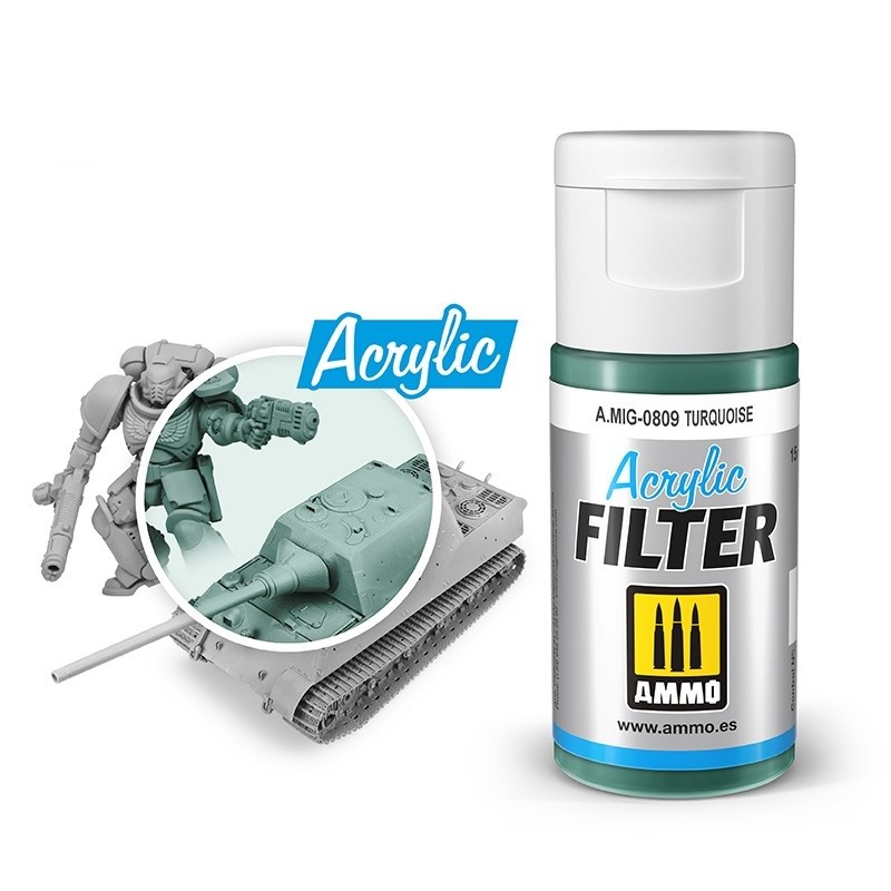 Mig Acrylic Filter 0809 Turquoise paint pot