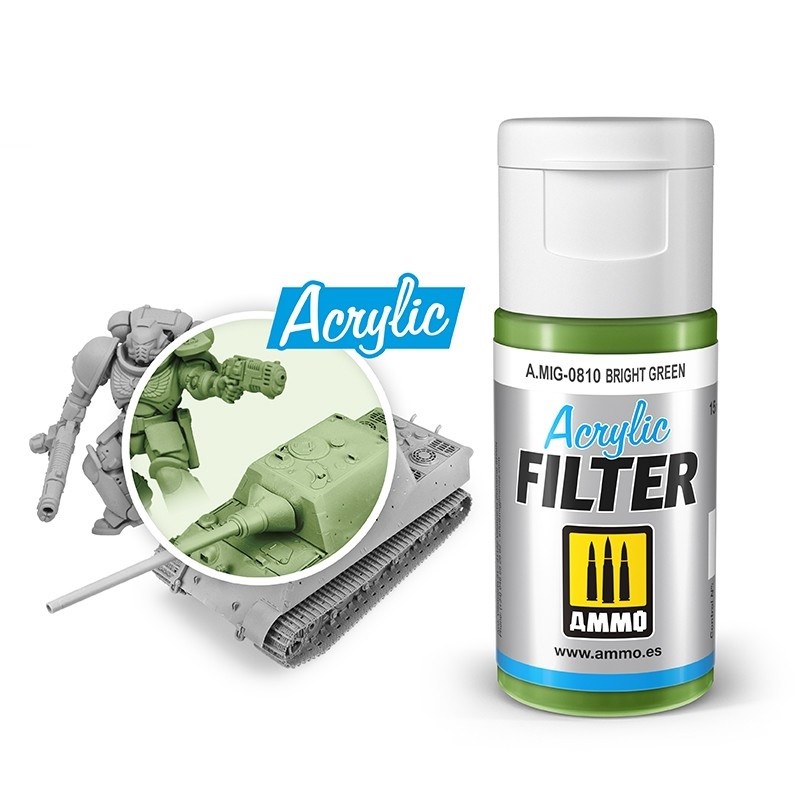 Mig Acrylic Filter 0810 Bright Green paint pot