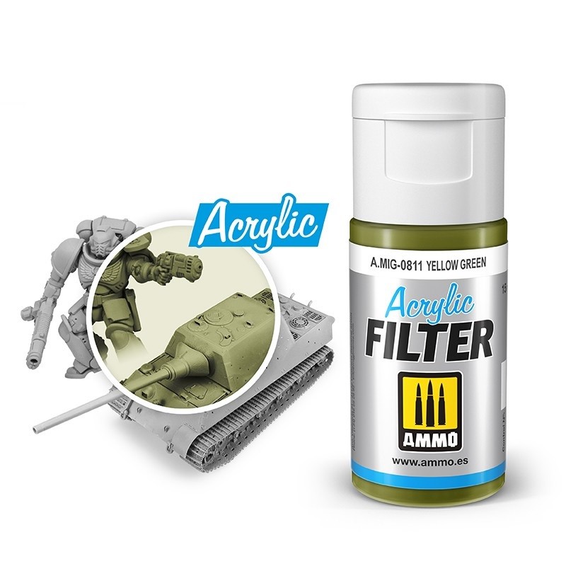 Mig Acrylic Filter 0811 Yellow Green paint pot