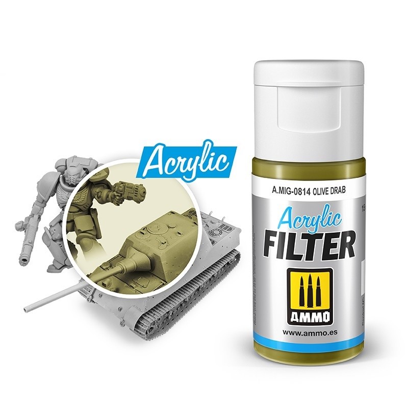 Mig Acrylic Filter 0814 Olive Drab paint pot