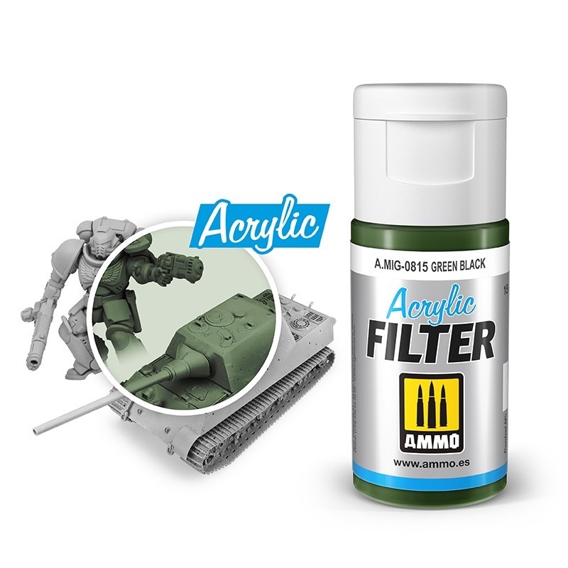 Mig Acrylic Filter 0815 Green Black paint pot