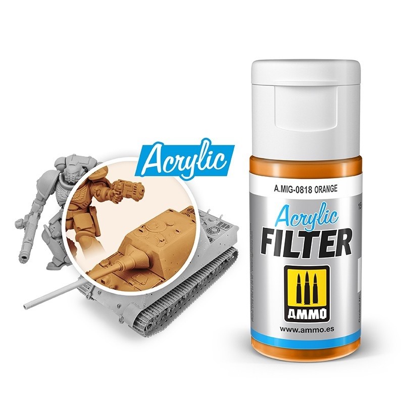 Mig Acrylic Filter 0818 Orange paint pot