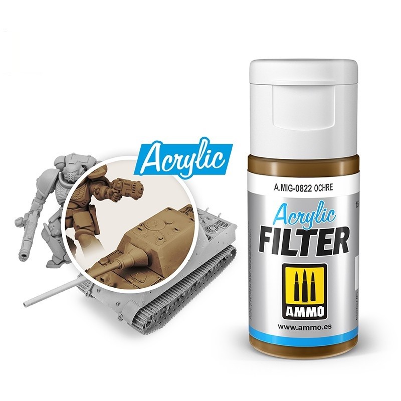 Mig Acrylic Filter 0822 Ochre paint pot