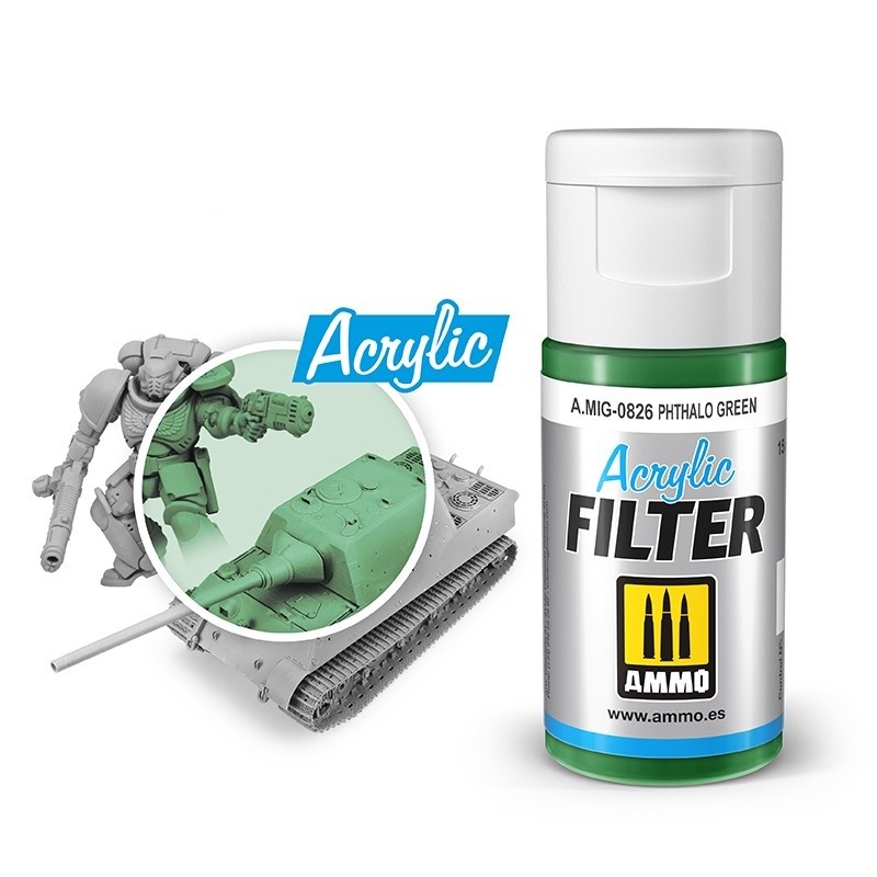 Mig Acrylic Filter 0826 Phthalo Green paint pot