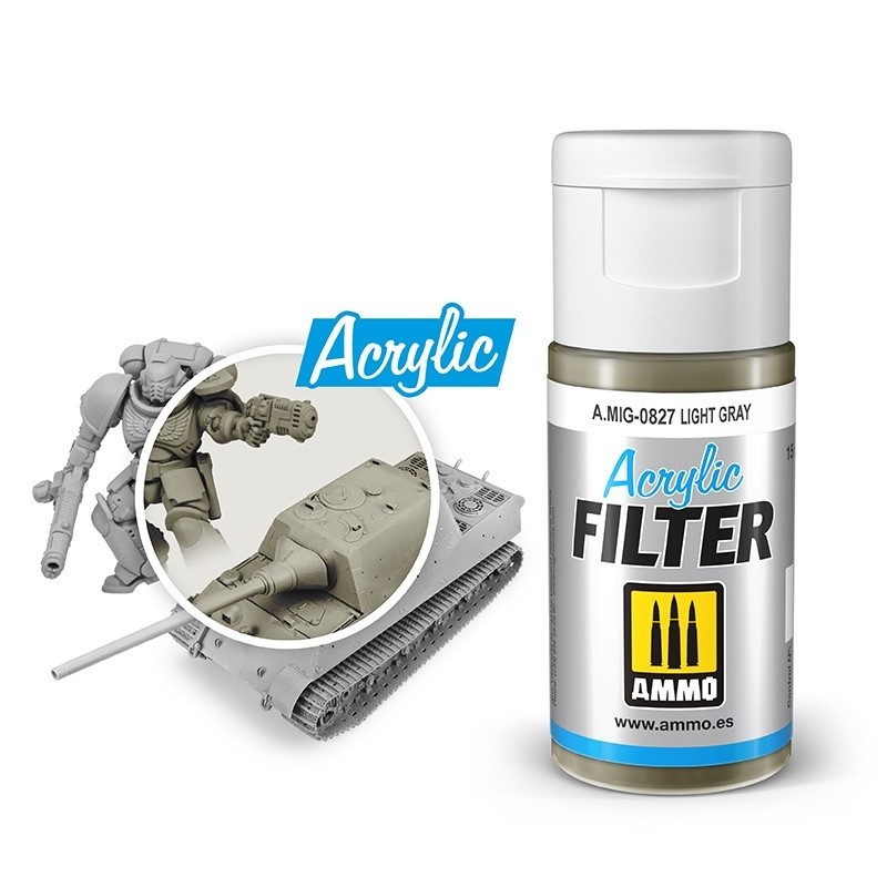 Mig Acrylic Filter 0827 Light Gray paint pot
