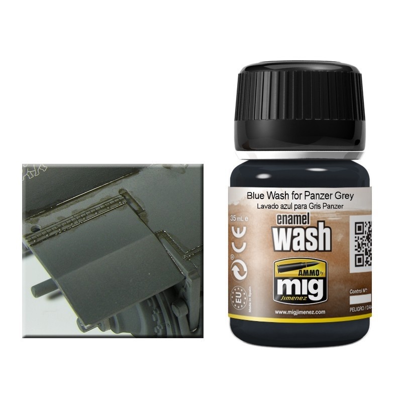 Mig Blue Wash For Panzer Grey paint pot