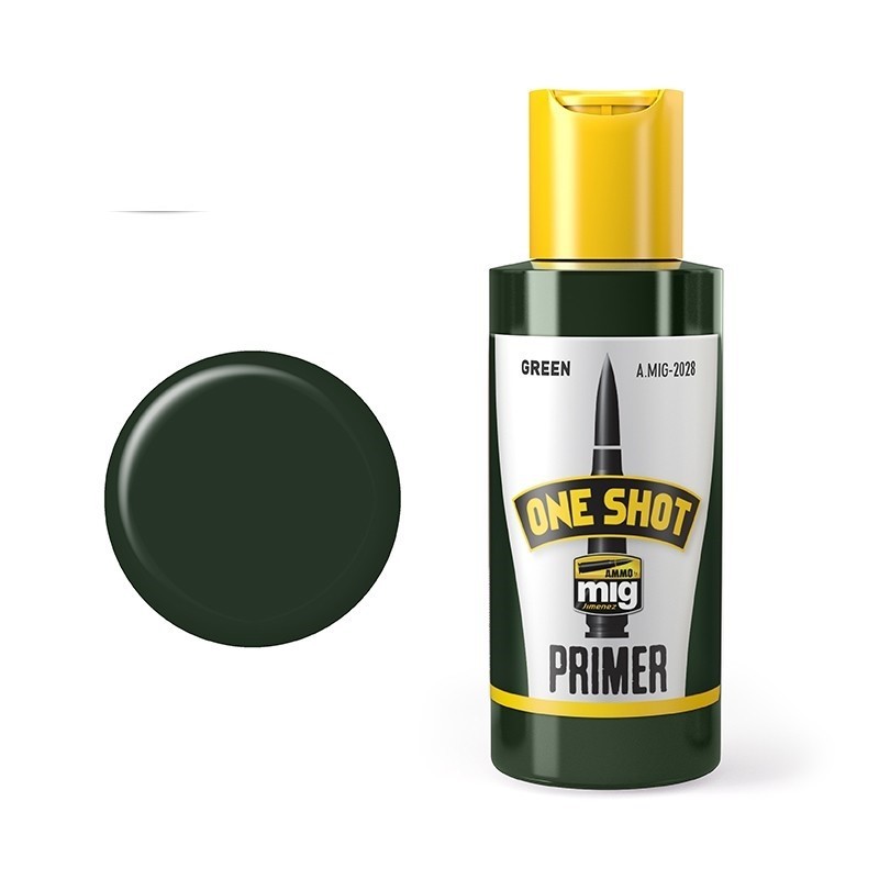 Mig One Shot Primer - Green paint pot