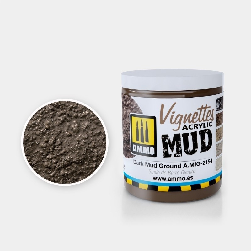 Mig Acrylic Mud Dark Mud Ground paint pot
