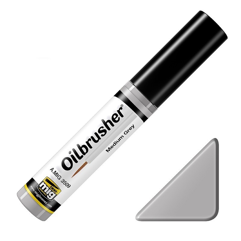 Mig Oilbrusher - Medium Grey paint pot