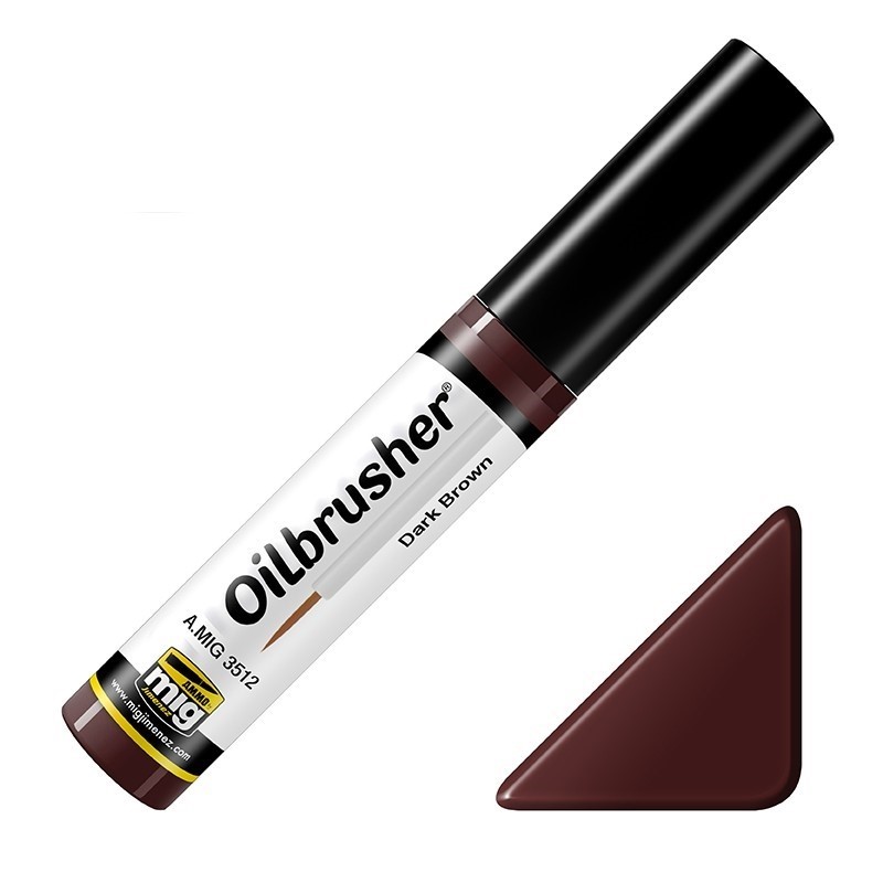 Mig Oilbrusher - Dark Brown paint pot