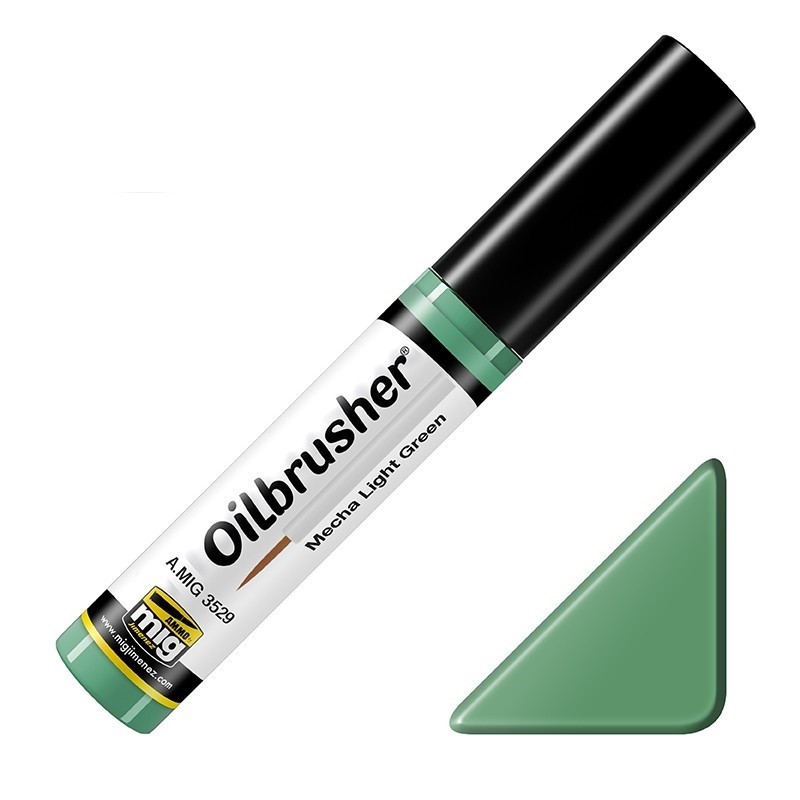 Mig Oilbrusher - Mecha Light Green paint pot