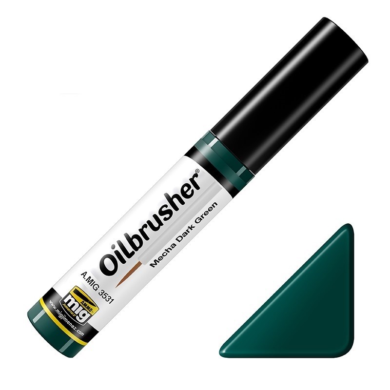 Mig Oilbrusher - Mecha Dark Green paint pot