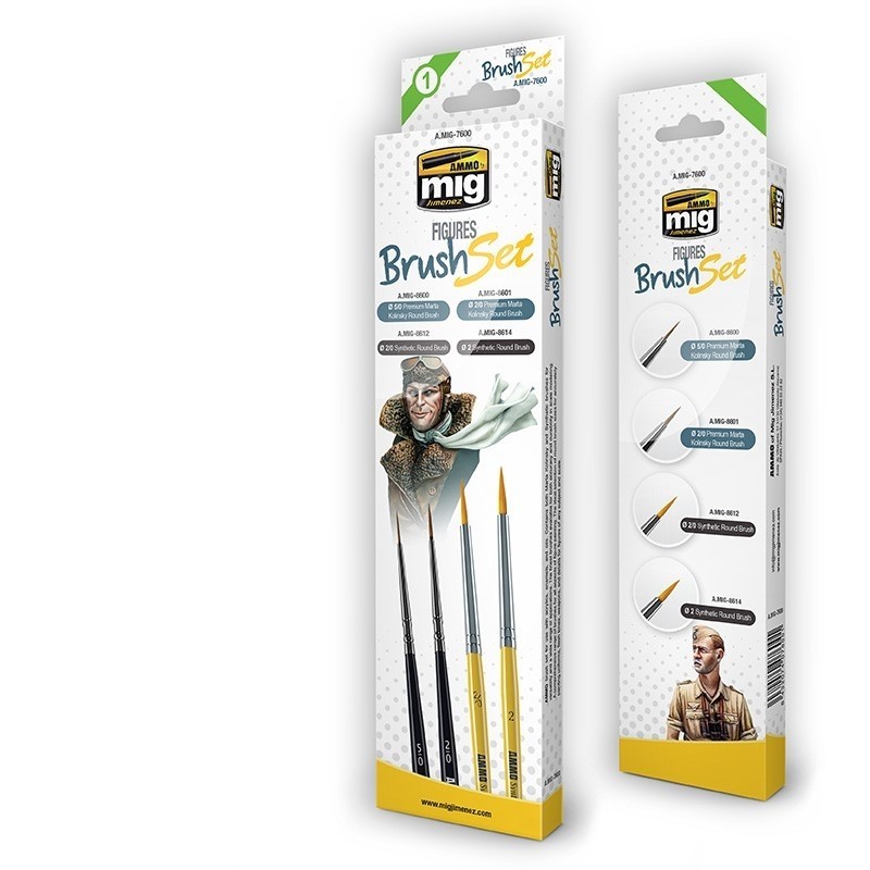 AMMO by Mig Figures Brush Set