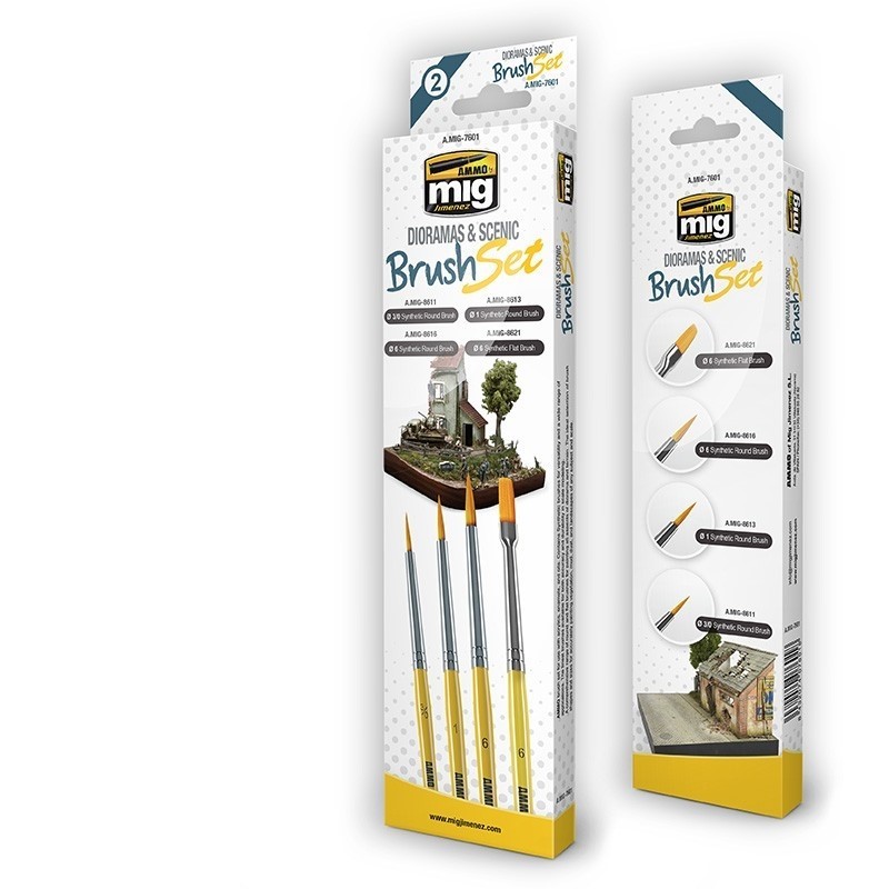 Mig Ammo Dioramas And Scenic Brush Set