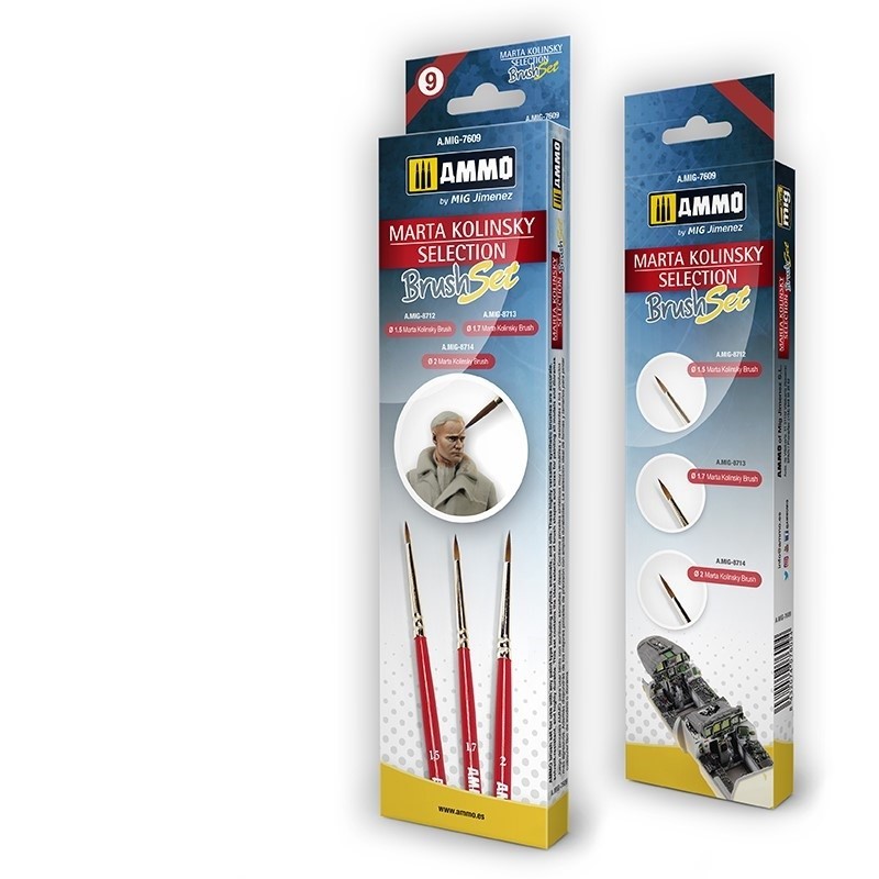 Mig Ammo Marta Kolinsky Selection Brush Set