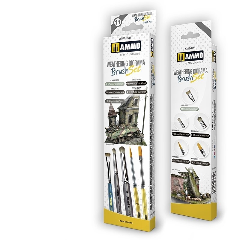 AMMO by Mig Brushes for Weathering Diorama Set