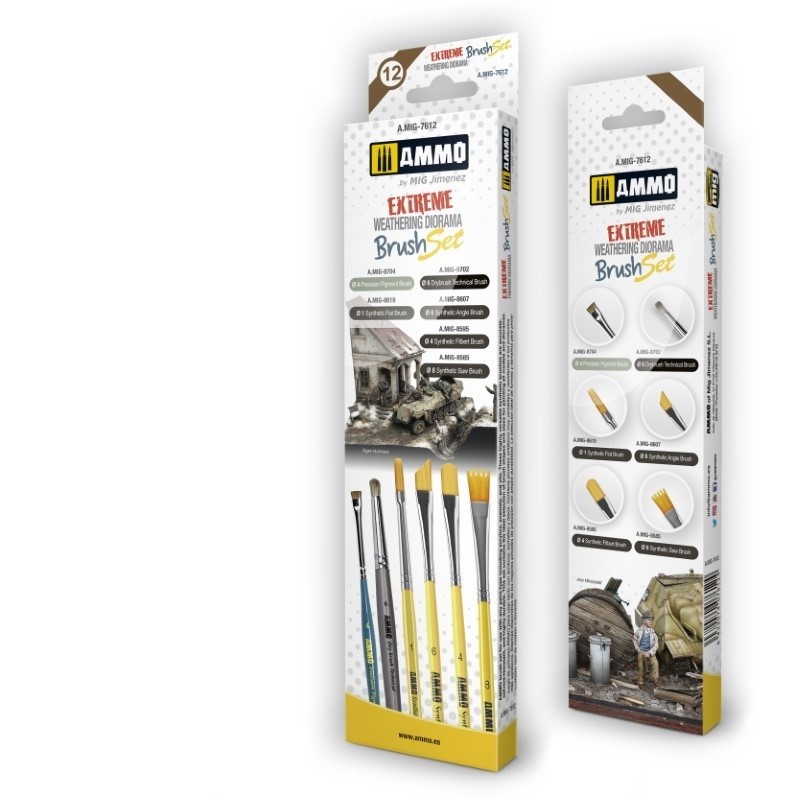 Mig Ammo Extreme Weathering Diorama Brush Set