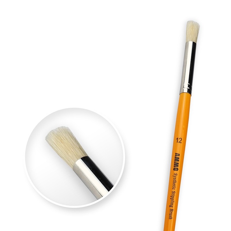 Mig Ammo A.MIG-8587 Size 12 Synthetic Stippling Brush