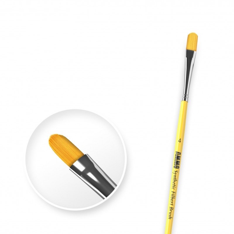 Mig Ammo - Synthetic Filbert Brush Size 4