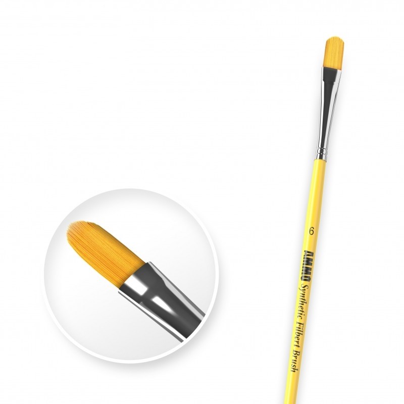 AMMO by Mig Synthetic Filbert Brush 6
