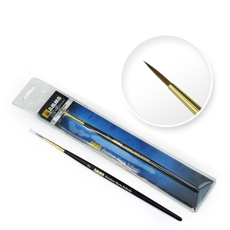 AMMO by Mig Premium Marta Kolinsky Round Brush 2
