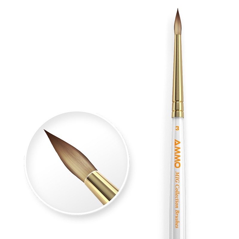 Mig AMMO MIG Collection Brushes Conical Size 3