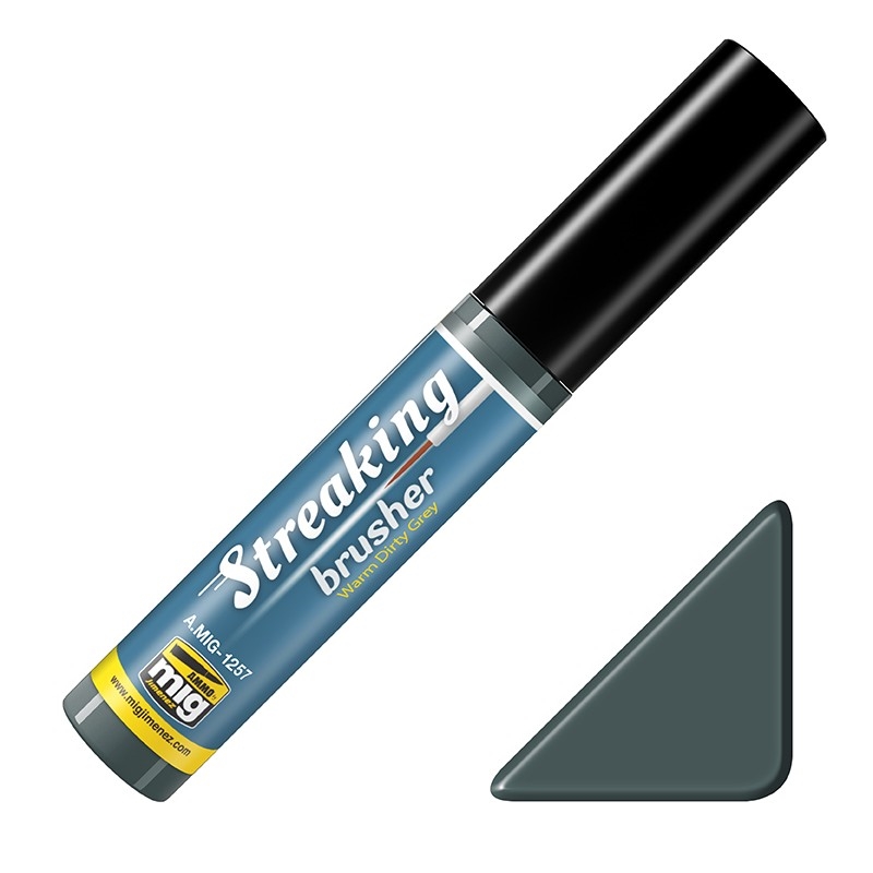 Mig Streakingbrusher - Warm Dirty Grey paint pot