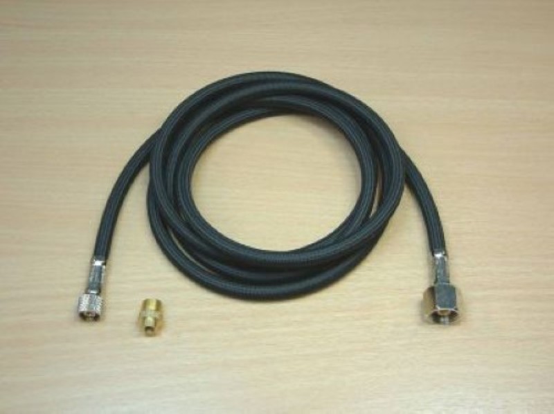 Expo Braided Airbrush Hose with 1/4 BSP Compressor Fitting & Badger Adapter