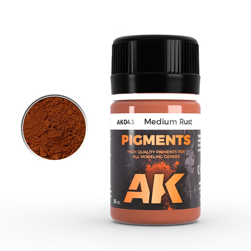 AK Interactive Pigments - Medium Rust paint pot