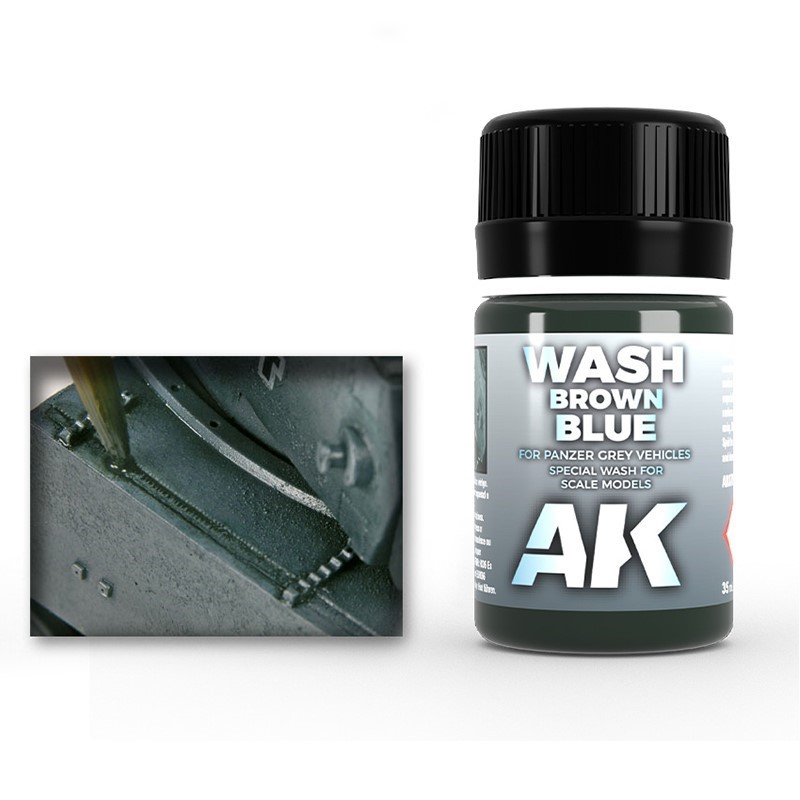 AK Interactive Wash For Panzer Grey paint pot