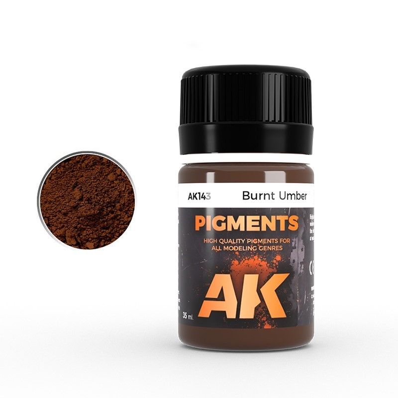 AK Interactive Pigments - Burnt Umber paint pot