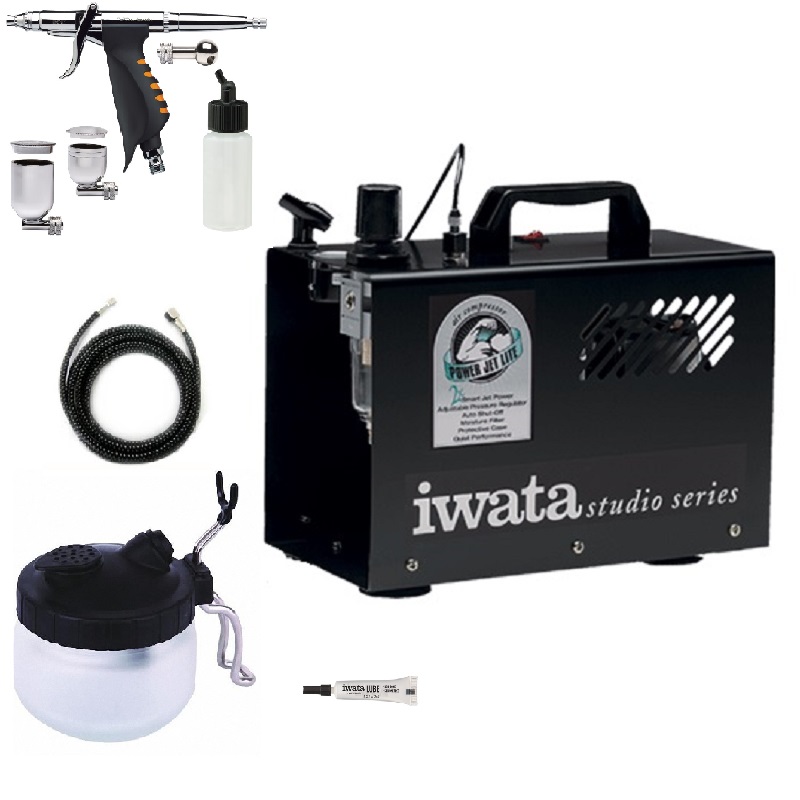 Iwata Power Jet Lite and Neo for Iwata TRN2 Airbrush Bundle