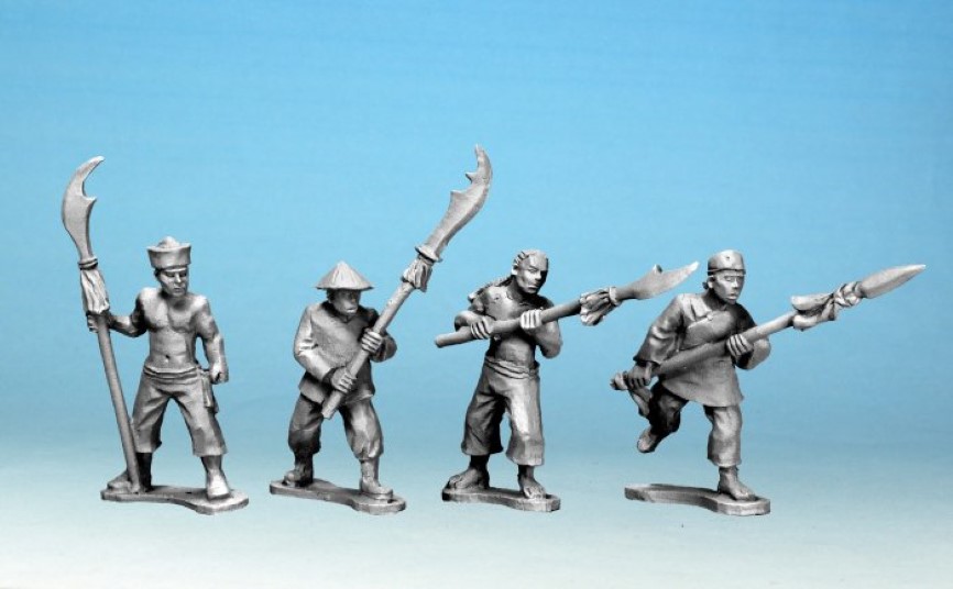 Crusader Miniatures Boxer Rebellion Boxers with Polearms (I)