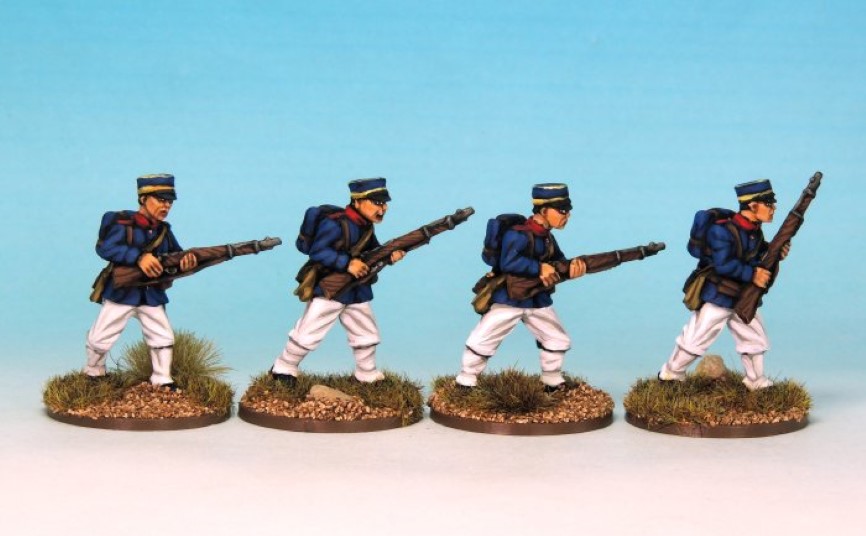 Crusader Miniatures Boxer Rebellion Japanese Infantry Advancing in full kit