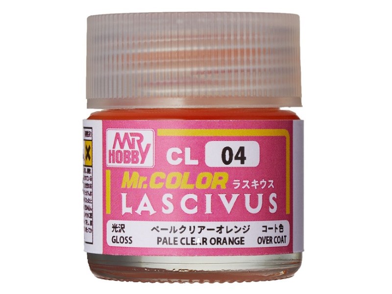 Mr Hobby Lascivus Pale Clear Orange - jar paint pot