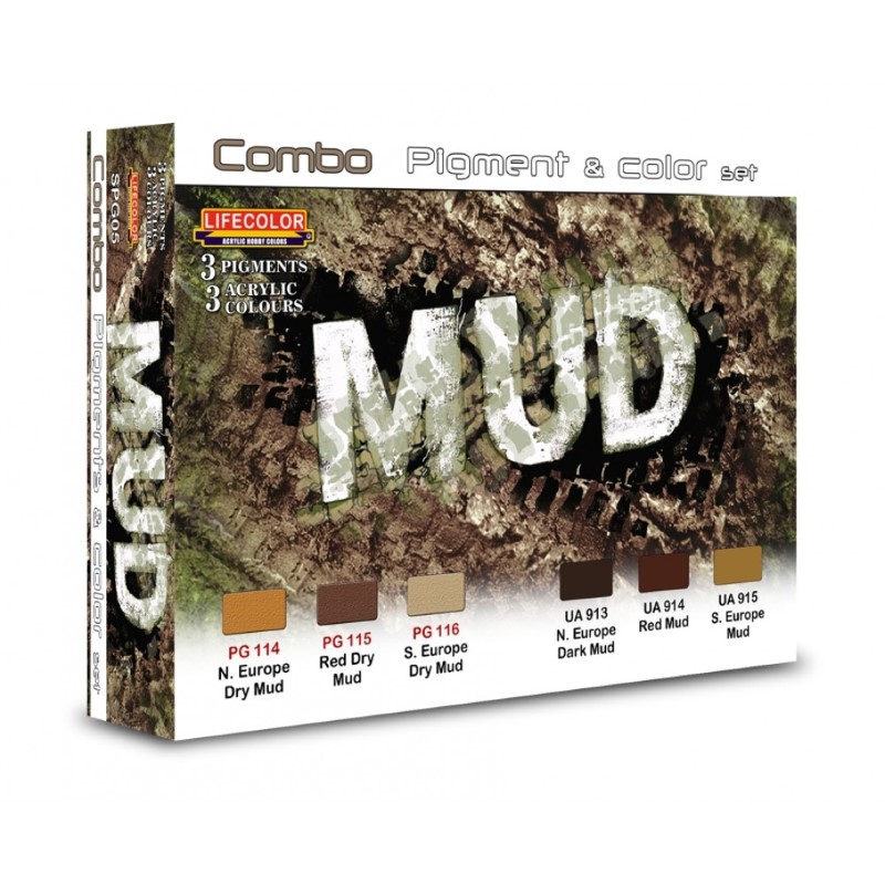 LifeColor Combo Pigment & Colour Set Mud - snmstuff.co.uk