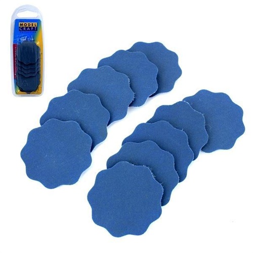 Modelcraft 10 x Scalloped 1500 grit pads for Double Ended Sander Holder
