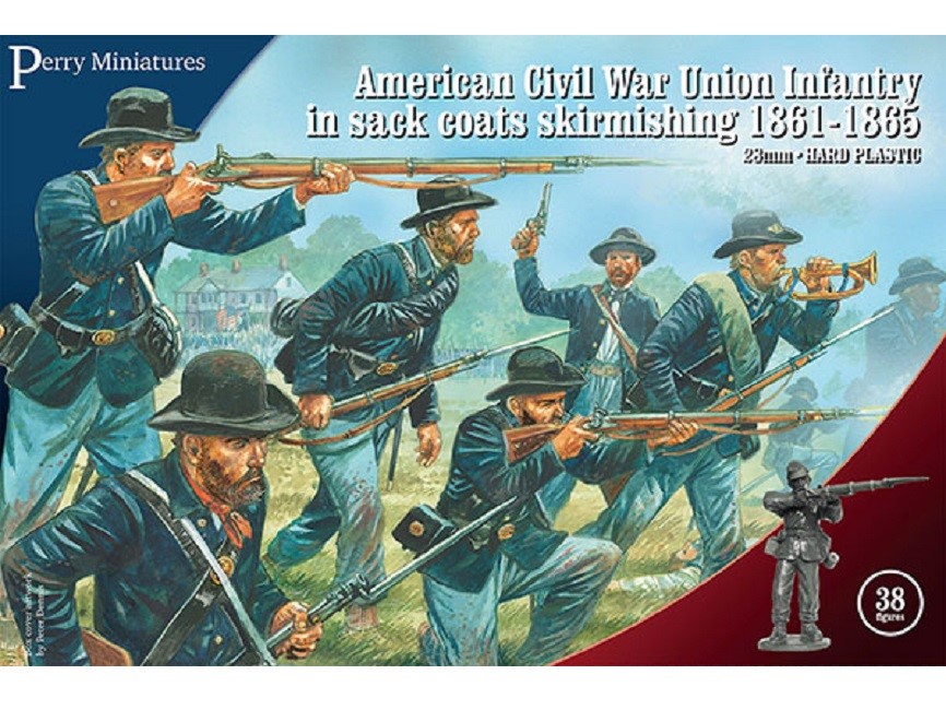 American Civil War Union Infantry in sack coats Skirmishing 1861-65