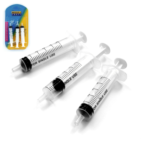 Modelcraft 3 x 5ml Syringes